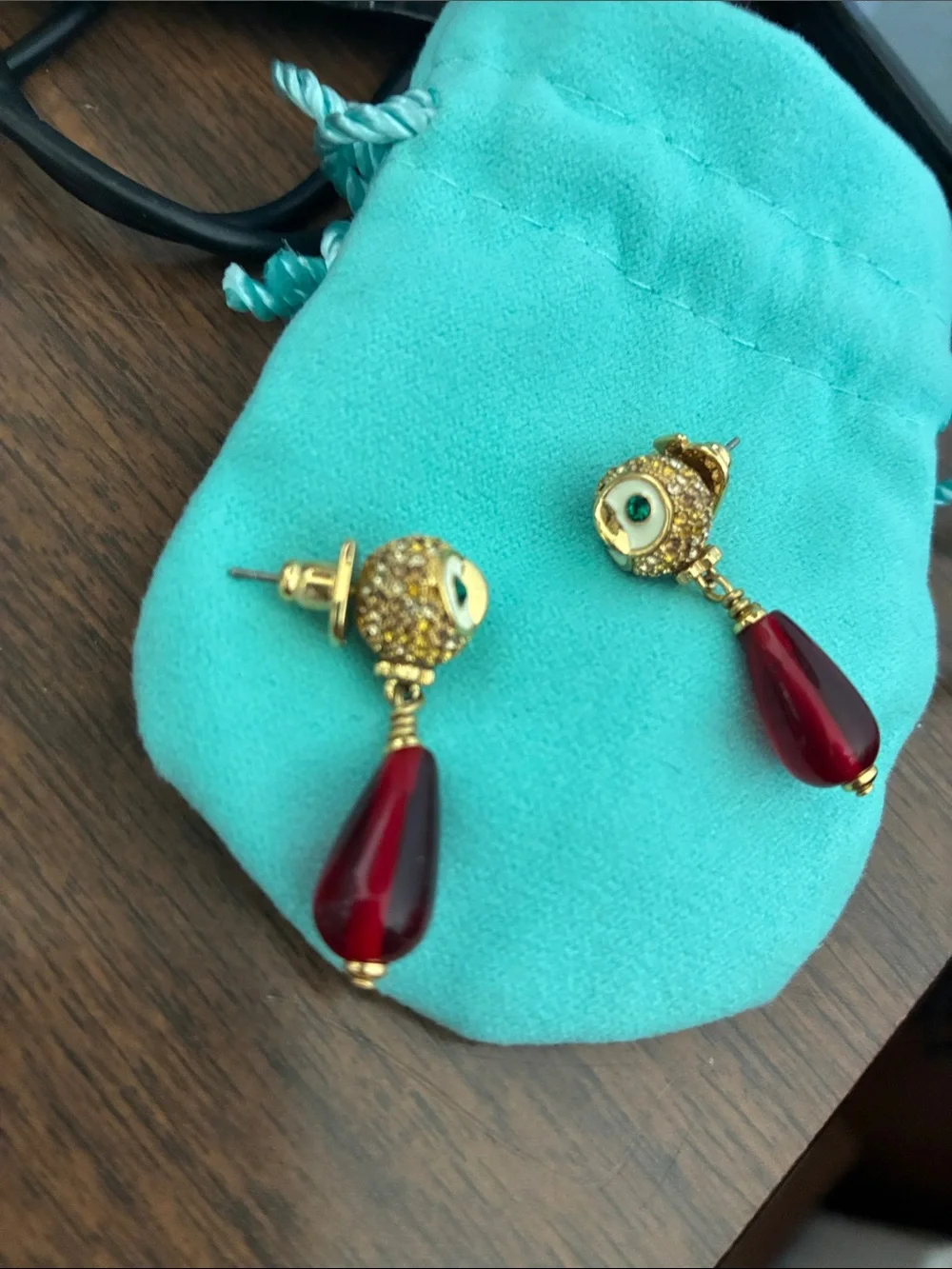 Kate Spade New York Night Bird Owl Drop Earrings